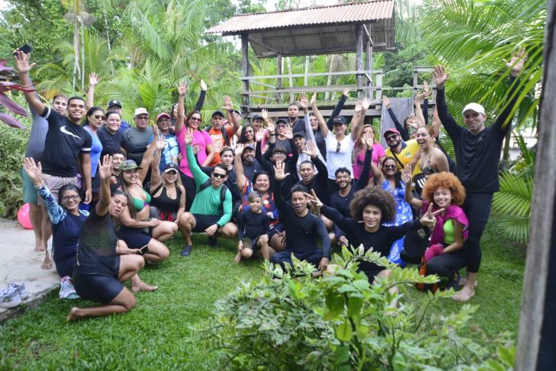 Participantes concluindo a Ecotrilha. 