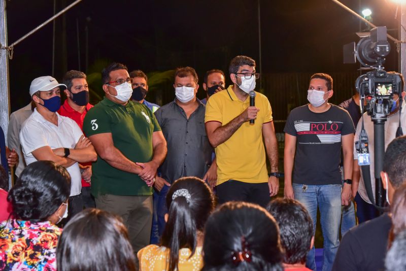 Ato de assinatura O.S para requalificação da Praça Tancredo Neves, Cidade Nova IV