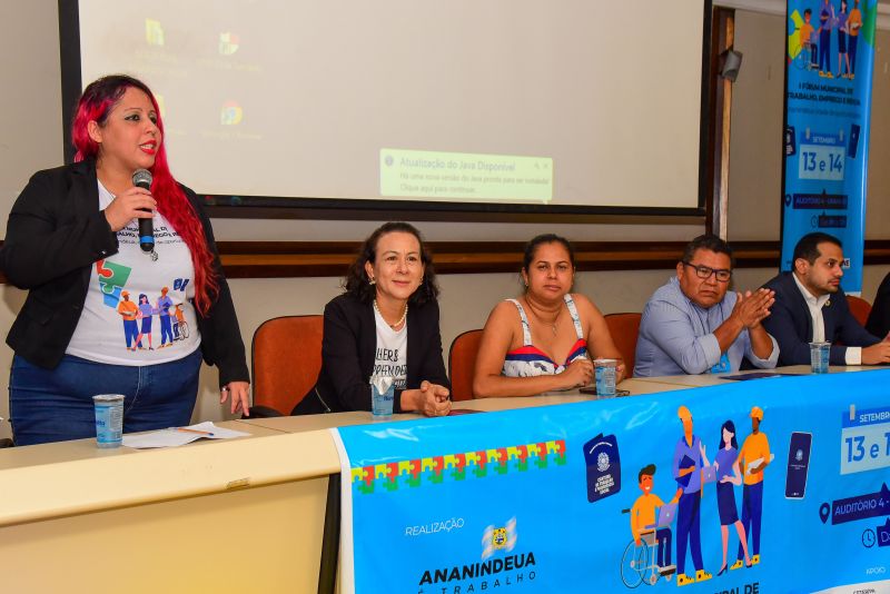 Abertura do Fórum Municipal de Trabalho, Emprego e Renda, auditório da Unama BR