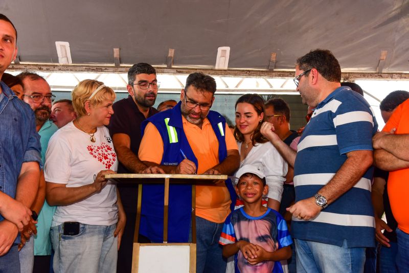 Assinatura da O.S para construção da Orla do Icuí e Apresentação do Projeto Arquitetônico no bairro Icuí