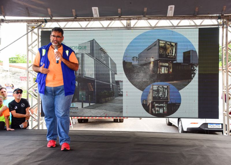 Assinatura da O.S para construção da Orla do Icuí e Apresentação do Projeto Arquitetônico no bairro Icuí