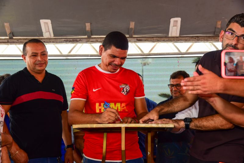 Assinatura da O.S para construção da Orla do Icuí e Apresentação do Projeto Arquitetônico no bairro Icuí