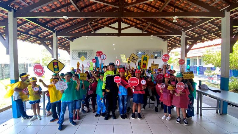 Educação de Trânsito na Escola Clovis De Souza Begot na Águas Lindas