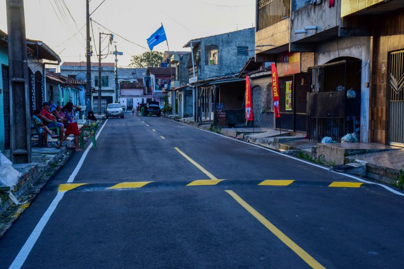 Inauguração asfáltica no bairro do Paar com Asfalto Novo e Sinalização Viária