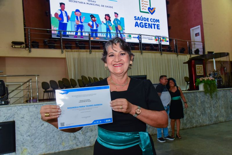 Entrega de Certificados do curso saúde com agente, para profissionais da área da Saúde. ( Asc / Ace )