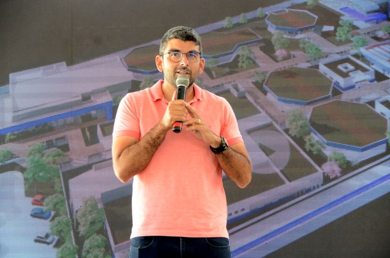 Assinatura de ordem serviço para construção 1ª Escola do Município que funcionará em tempo Integral EMEF Parque Eco Escola