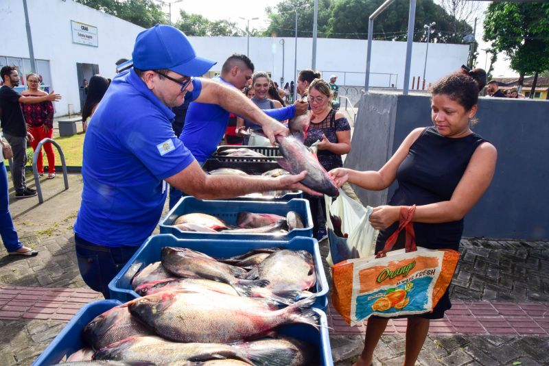 Doação de peixes nos CRAS de Ananindeua