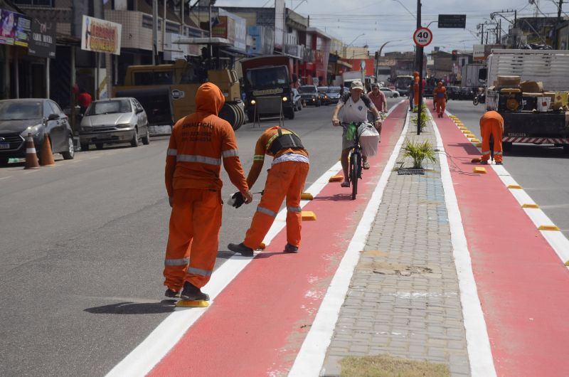 Serviço de pintura e sinalização da Sn 21