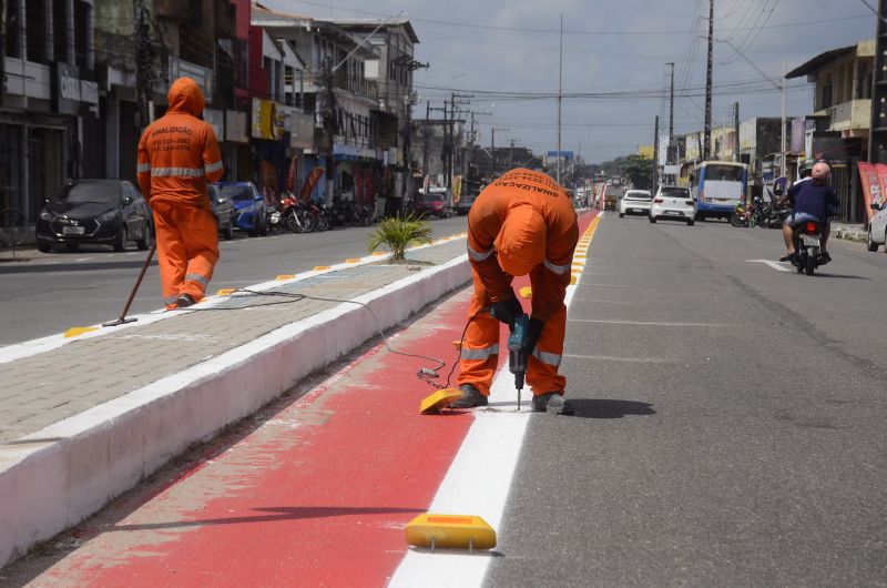 Serviço de pintura e sinalização da Sn 21