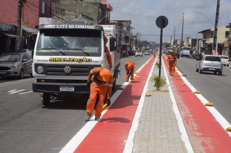 Serviço de pintura e sinalização da Sn 21