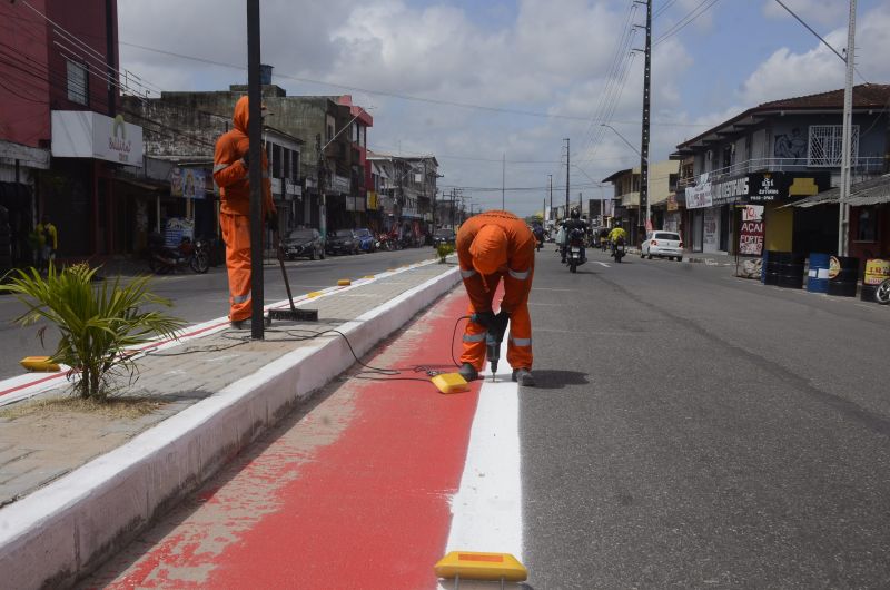 Serviço de pintura e sinalização da Sn 21