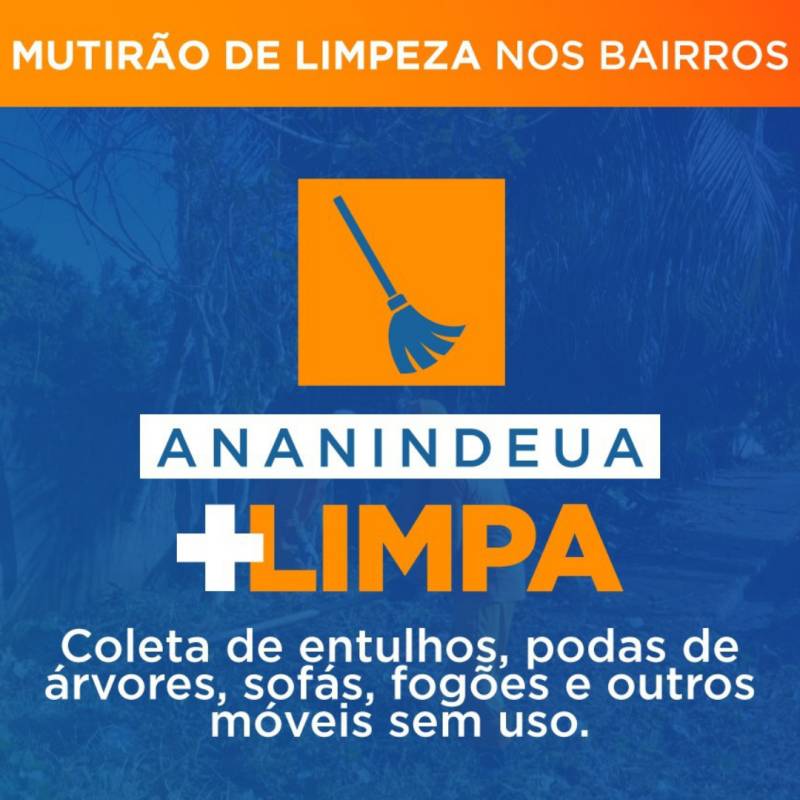 Ananindeua Mais Limpa atenderá 23 ruas neste mês de novembro
