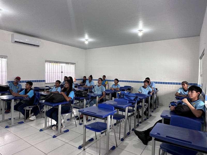 Alunos em período de provas da 2ª fase da OPA 2023 - Olimpíada Pedagógica de Ananindeua