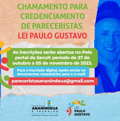Secult de Ananindeua faz chamamento para Credenciamento de Pareceristas