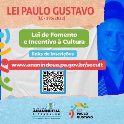 Ananindeua anuncia lançamento dos editais da Lei Paulo Gustavo