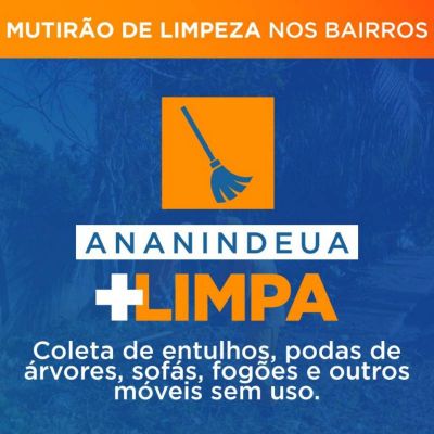 Programa "Ananindeua Mais Limpa" realiza mutirão de limpeza, conforme o calendário planejado pela SEURB