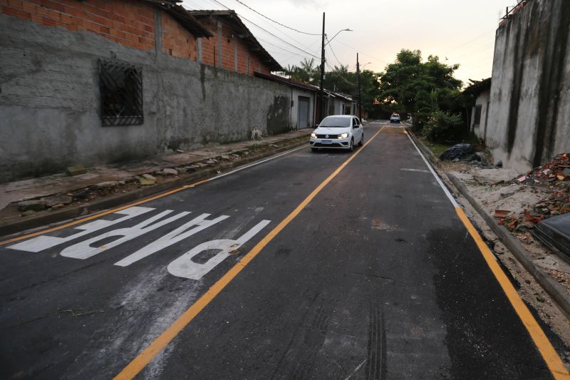 Inauguração de ruas pavimentadas do residencial Hokkaido no bairro de Águas Brancas