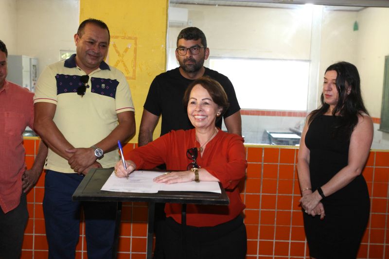 Assinatura de Ordem de Serviço para Reforma da EMEF Manoel Sanches no bairro do Una