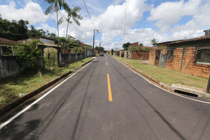 Inauguração asfáltica no loteamento Santa Maria rua A e rua B no bairro do Icuí Guajará