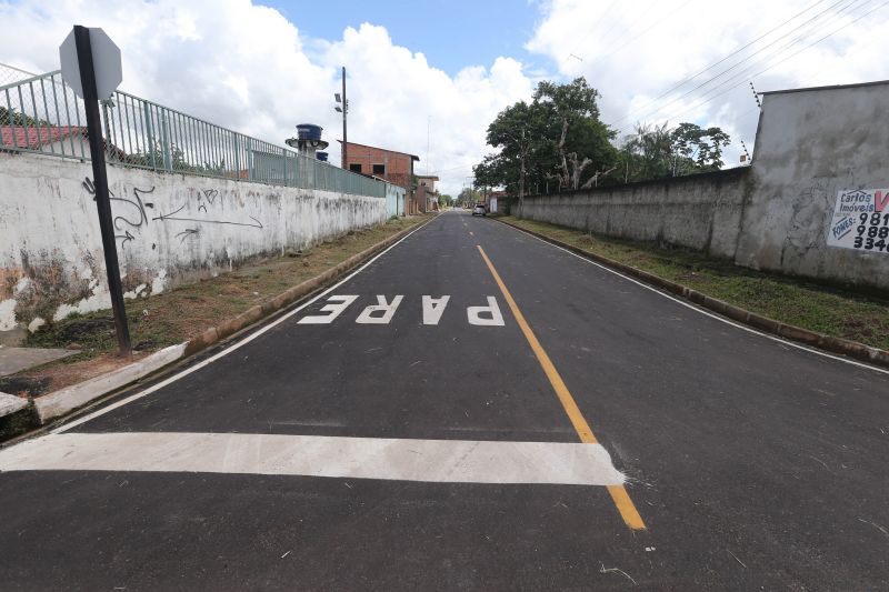 Inauguração asfáltica no loteamento Santa Maria rua A e rua B no bairro do Icuí Guajará