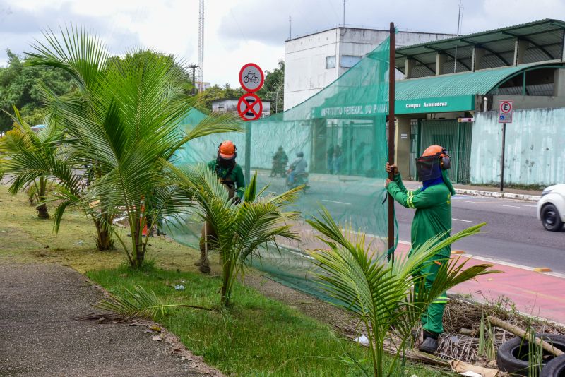 Limpeza da avenida do Icuí entre arterial 5A e avenida Independência no Icuí