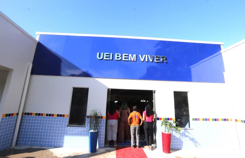 Inauguração da Unidade de Educação Infantil Bem Viver no Bairro do Aurá.