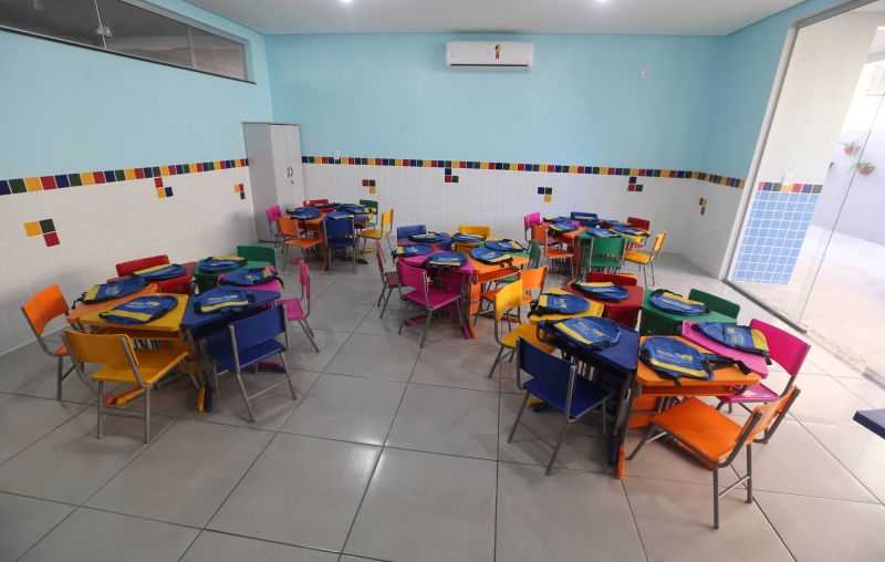 Inauguração da Unidade de Educação Infantil Bem Viver no Bairro do Aurá.