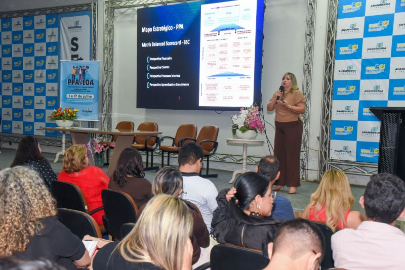 Apresentação de Metodologia para Elaboração do Plano Plurianual no Auditório da SEMED