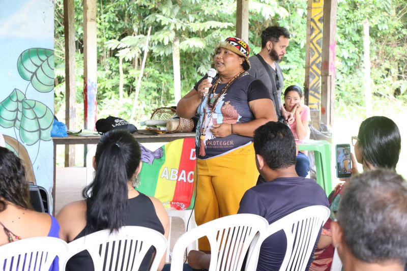 Pré-Conferência municipal de desenvolvimento rural sustentável de Ananindeua na sede do AMPQUA na comunidade do Quilombo do Abacatal