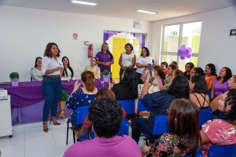 Ação agosto lilás na Casa da Mulher Brasileira