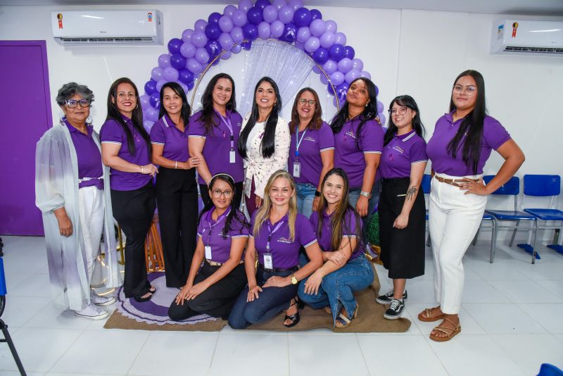 Ação agosto lilás na Casa da Mulher Brasileira