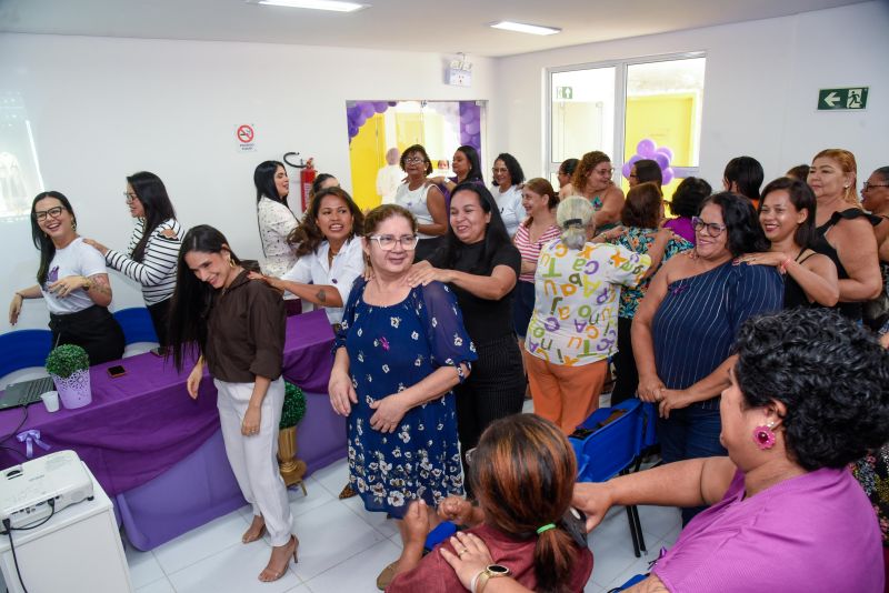 Ação agosto lilás na Casa da Mulher Brasileira