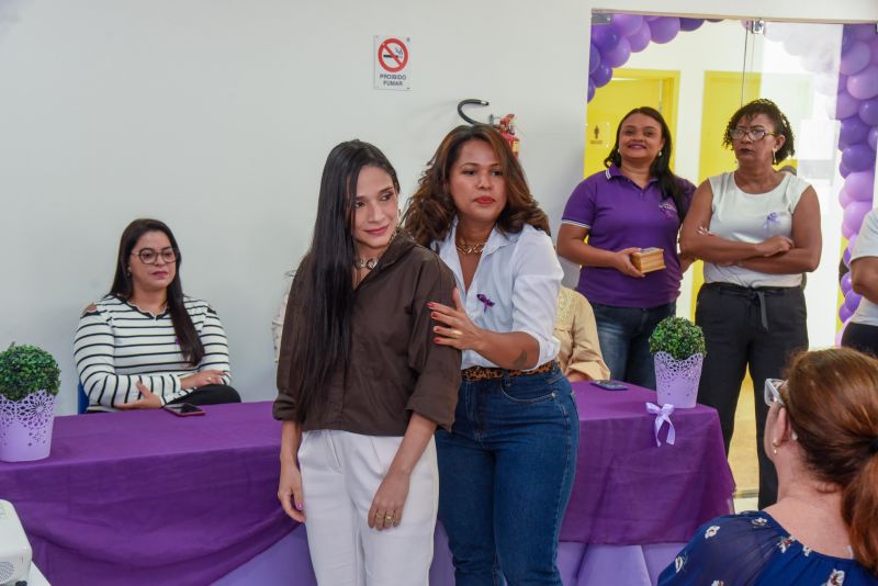 Ação agosto lilás na Casa da Mulher Brasileira