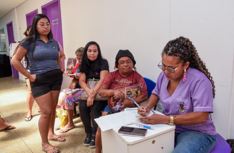 Ação agosto lilás na Casa da Mulher Brasileira
