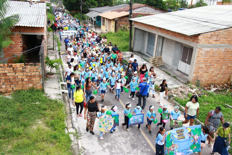 Desfile das escolas alusivo ao dia da Independência na EMEF Maria Estelita