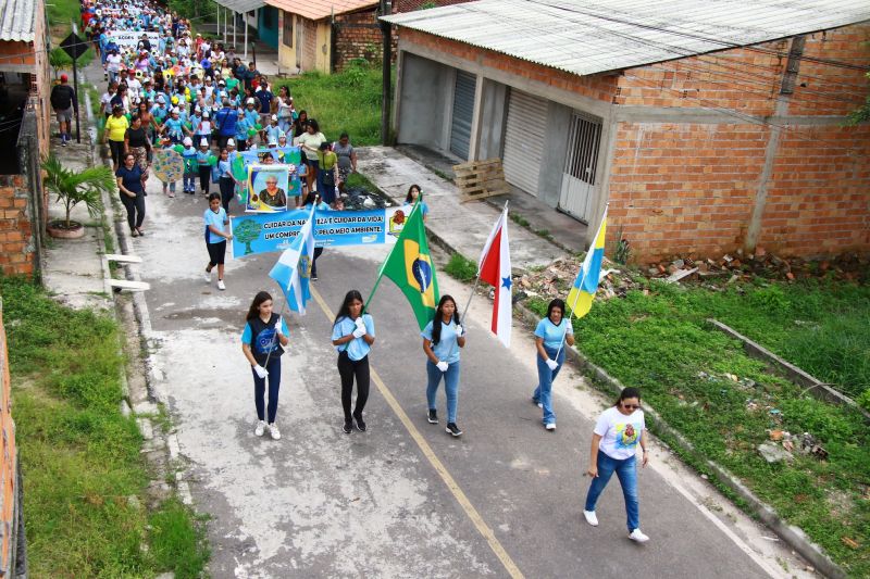 Desfile das escolas alusivo ao dia da Independência na EMEF Maria Estelita