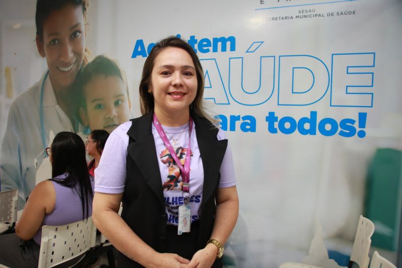 Roda de conversa sobre o Agosto Lilás na UBS Centro