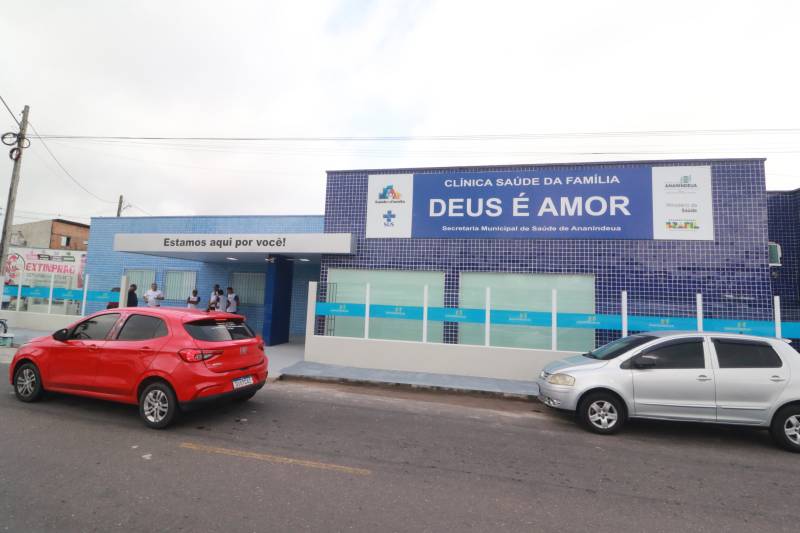 Faixada da nova unidade de saúde de Ananindeua.