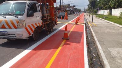 Rua da Providência recebe revitalização da sinalização e 350 metros de ciclofaixa
