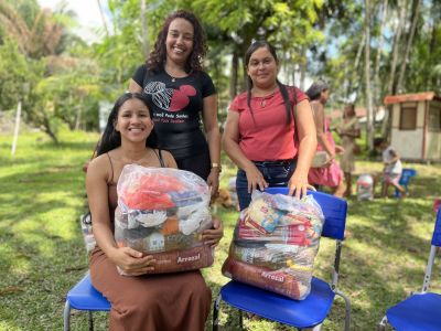Ação conjunta entre Prefeitura e LBV entrega mais de 1 tonelada de alimentos às famílias ribeirinhas de Ananindeua