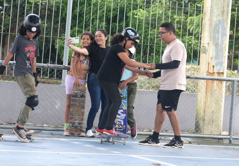Café com skate no Céu das Artes