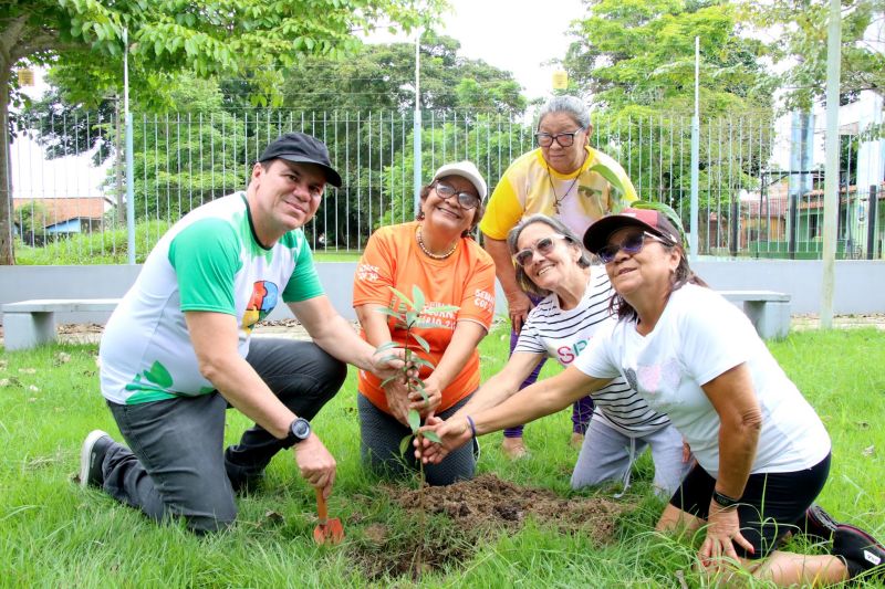 Entrega de mudas e oficina de percepção ambiental no CRAS Estrela