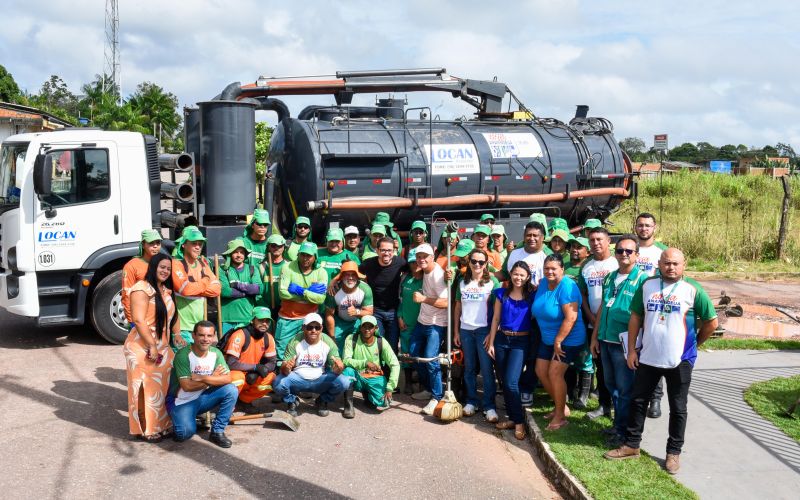 Mutirão da limpeza na comunidade Novo Cristo no Icuí