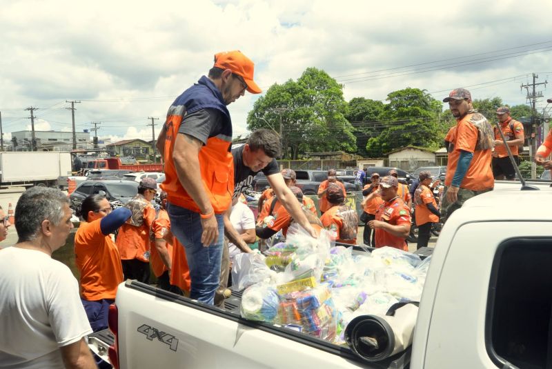 Entrega de apoio Alimentar nas áreas atingidas pelas chuvas