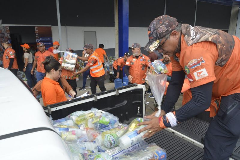 Entrega de apoio Alimentar nas áreas atingidas pelas chuvas