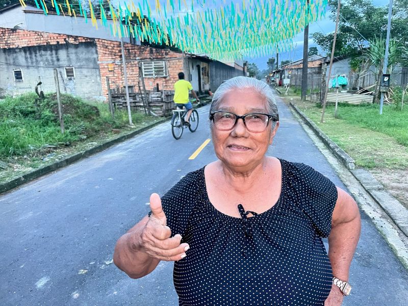 Inauguração asfáltica na comunidade Icuí Ville