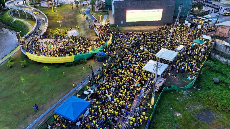 Jogo da Seleção Brasileira no Parque Vila Maguary