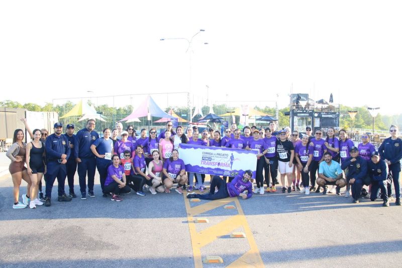 Corrida do projeto Defesa Pessoal para Mulheres (PDP-Mulheres) na Orla do Icuí