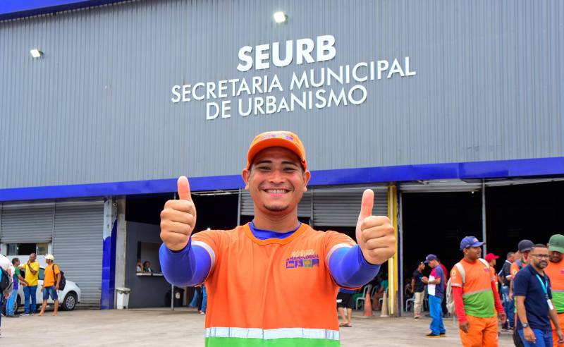 Cledison, feliz pelo dia especial proporcionado pela prefeitura.