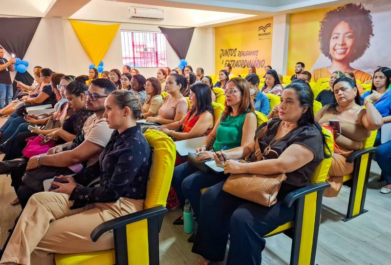 Profissionais de saúde que participaram da qualificação oferecido pela Sesau.